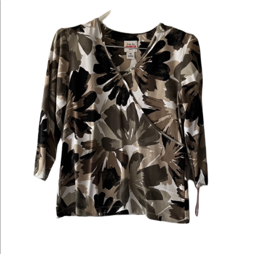 Ruby Rd Printed Pullover Top Sz Petite Medium